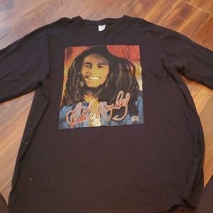 Bob Marley Black Ling Sleeve T shirt Size 3 X